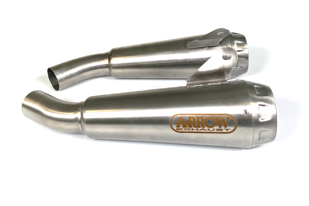 Par de silenciadores ARROW PRO-RACE de acero inoxidable para Ducati Scrambler 1100, año del modelo 2018-2020