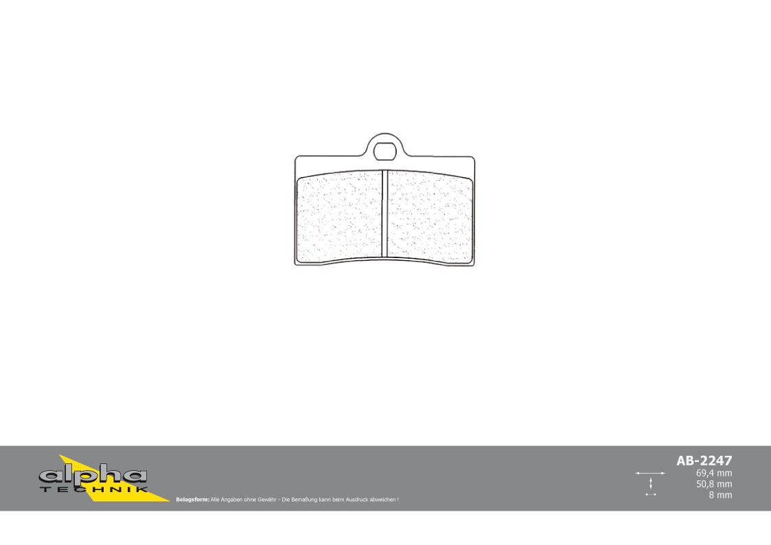 alpha Technik pastillas del freno Racing sin ABE