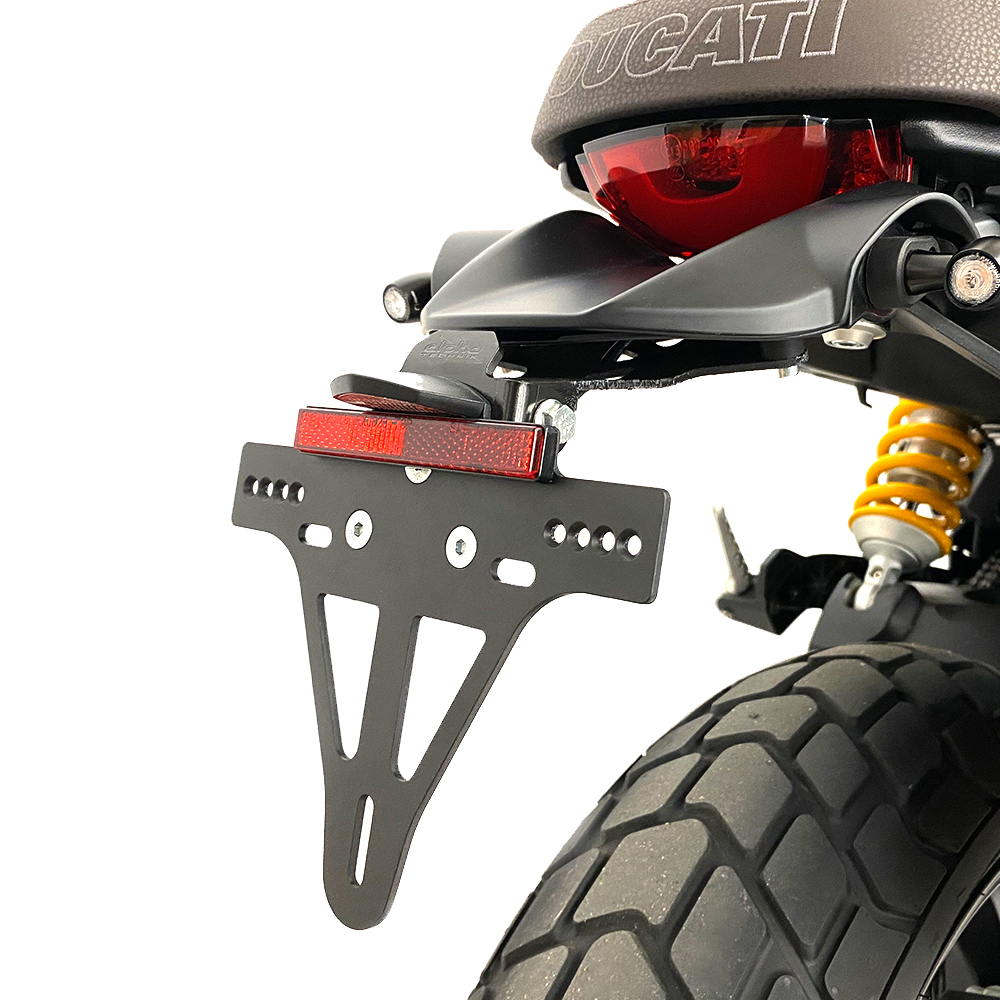 Soporte de matrícula alpha Technik para Ducati Scrambler 1100 Pro y Sport Pro; Tipo 1K; Año del modelo 2020-