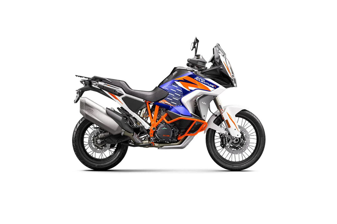 Almohadilla depósito de gasolina Stompgrip negra, Volcano, Kit depósito de gasolina Streetbike, para KTM 1290 Super Adventure S, R, 2021-2024