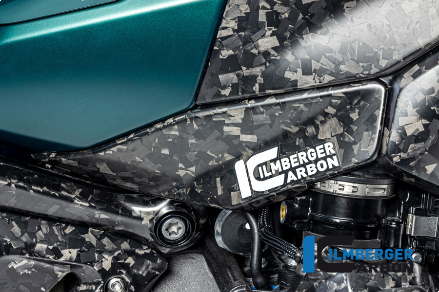 Cubierta inferior de depósito de gasolina Ilmberger Carbon lado derecho, Black Diamond Carbon, mate, BMW R1300GS 2023-