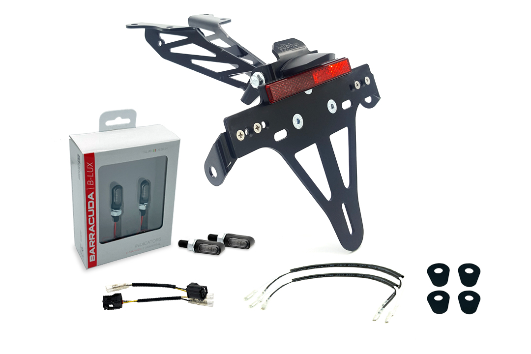 Kit de soporte de matrícula-luz de intermitente M-LED (anterior, delanteroe + trasero) para Yamaha Tracer 700 a partir del modelo del año 2020