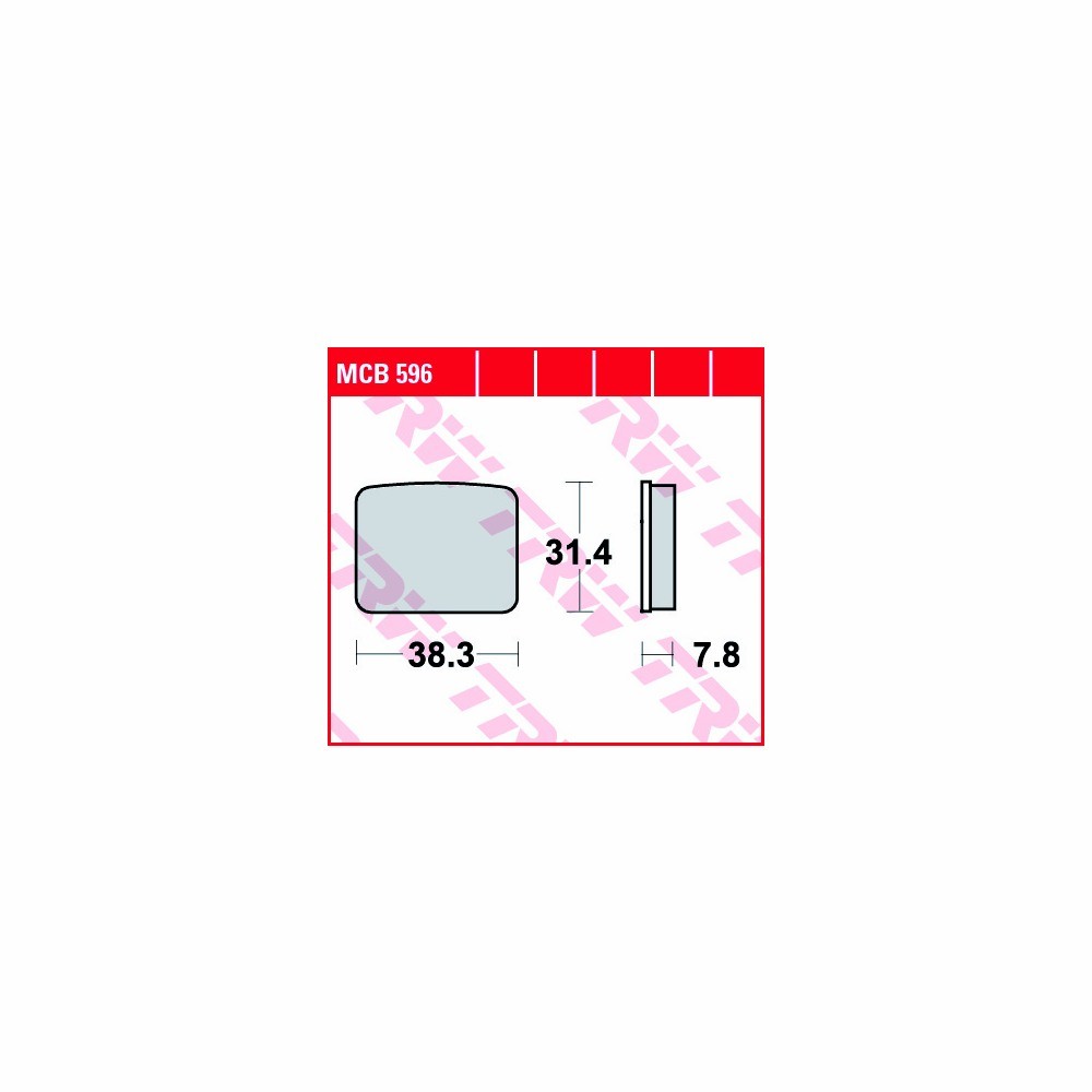 TRW Kit de pastillas de freno Allround MCB596 trasero