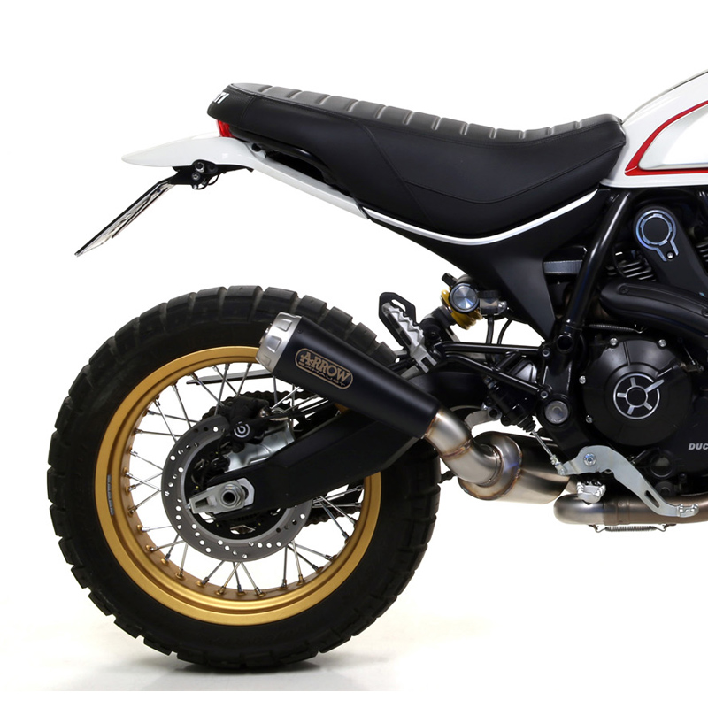Silenciador trasero ARROW DARK PRO-RACE negro para Ducati Scrambler 800 Desert Sled a partir del año de modelo 2017-