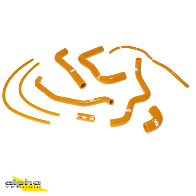 Kit de mangueras de silicona SAMCO SPORT naranja para Aprilia RSV1000R Tuono 1000R Factory modelo años 2004-2010