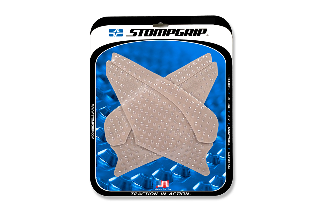 Stompgrip transparente, Volcano, para Kawasaki Ninja 250R, 2008-2012