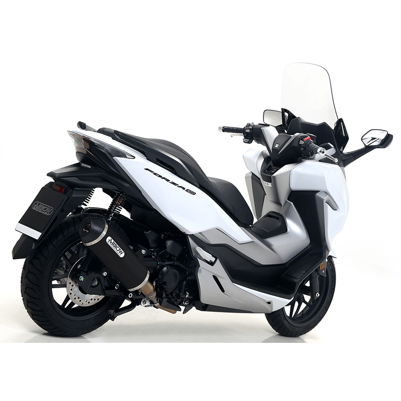 ARROW Escape DARK URBAN para Honda Forza 300 2018-, Aluminio negro (Solo con tubo intermedio ARROW)