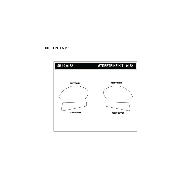 Stompgrip Tank Pad hybrid, Icon, Streetbike Tank Kit, für Yamaha, YZF-R7, 2022-2025
