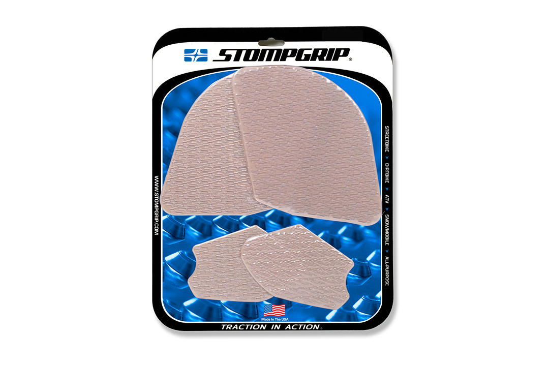 Almohadilla de tracción Stompgrip transparente, Icon, Kit de tracción Streetbike para Panigale V4 (R, S, SP) y Streetfighter V4 (S, SP)