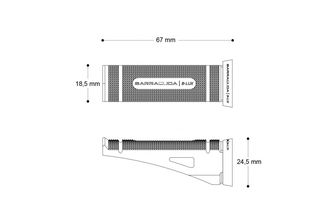 Barracuda reposapiésen KIT DE ESTRIBERAS plateado