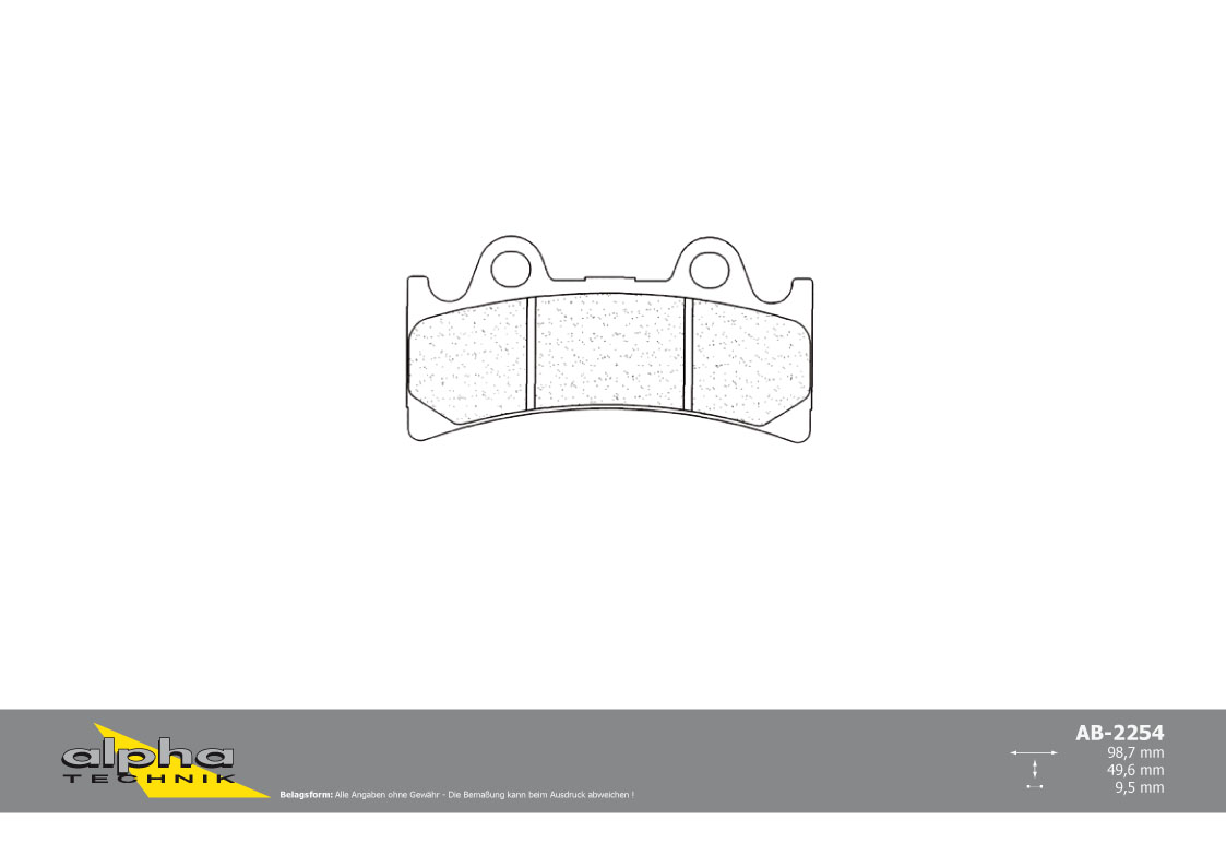 alpha Technik pastillas del freno Racing sin ABE