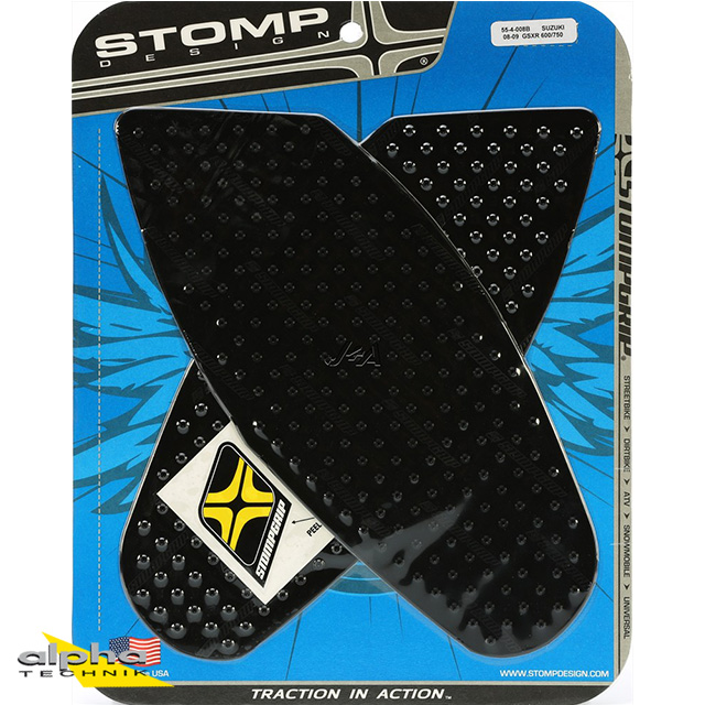 Stompgrip negro, Volcano, para Suzuki GSXR600, 2008-2010