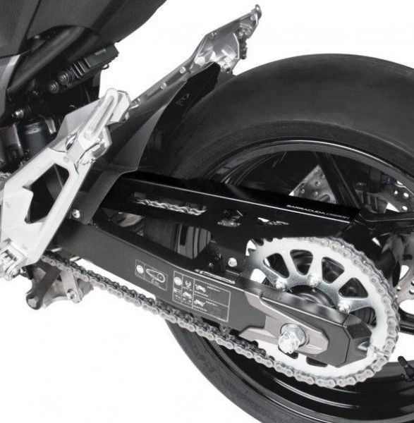 Barracuda motocicleta cubrecadena Kawasaki Z800 2013-2017 negro
