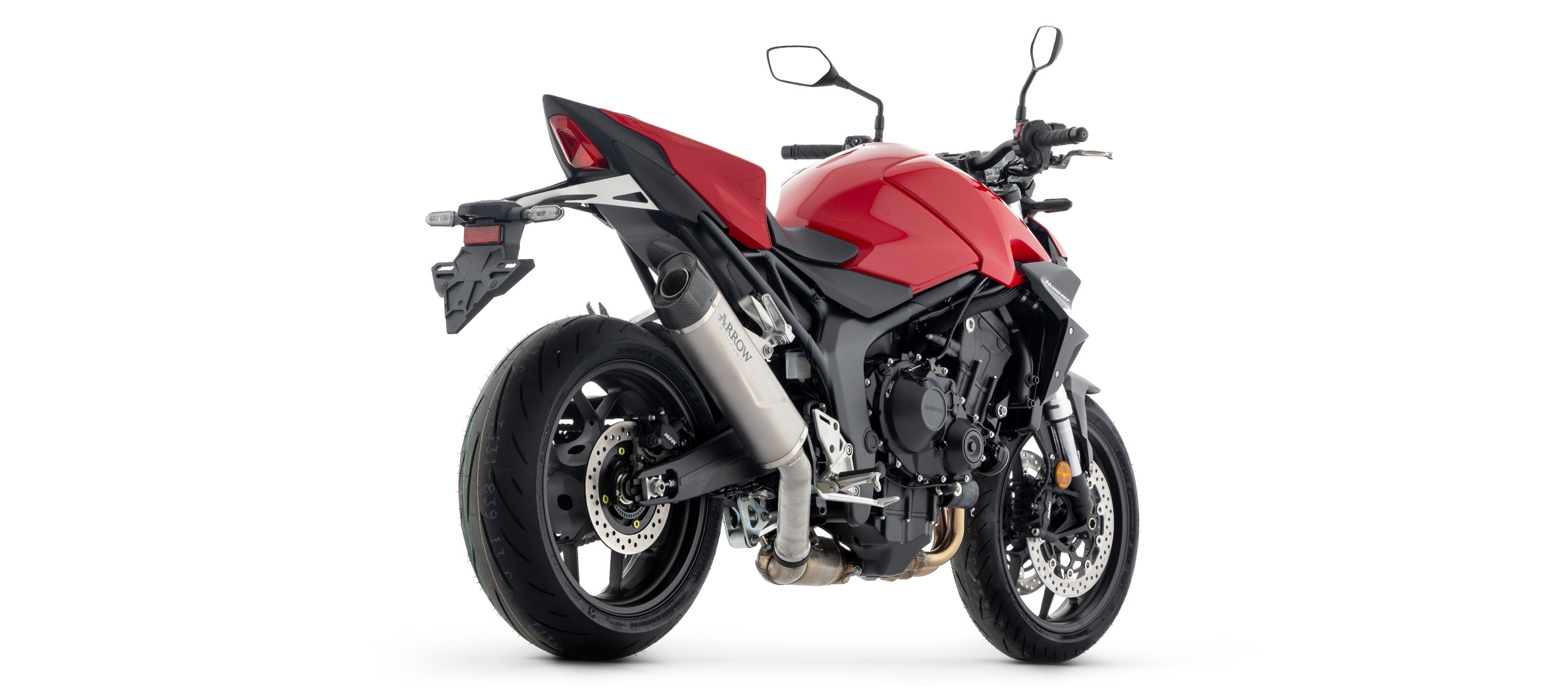ARROW Escape INDY RACE EVO Aluminio negro para Honda CB1000 Hornet Año del modelo 2025-