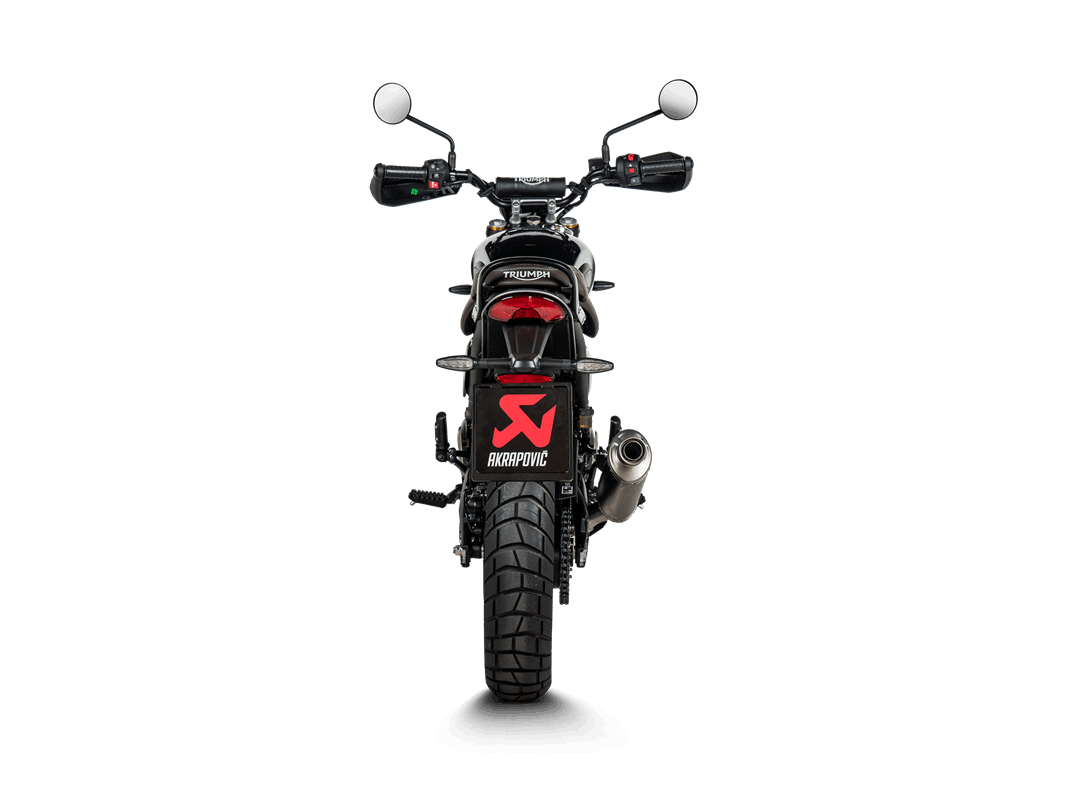 Silenciador Akrapovic Slip-On Line (Titanio) para Triumph Scrambler 400 X, 2023-2024