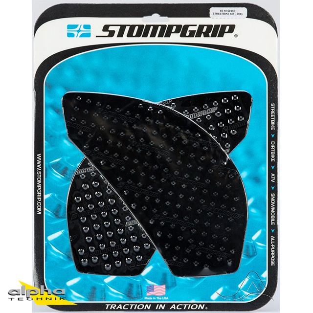 Stompgrip negro, Volcano, para Kawasaki, ER6f, ER6n, Ninja 650, 2012-2016