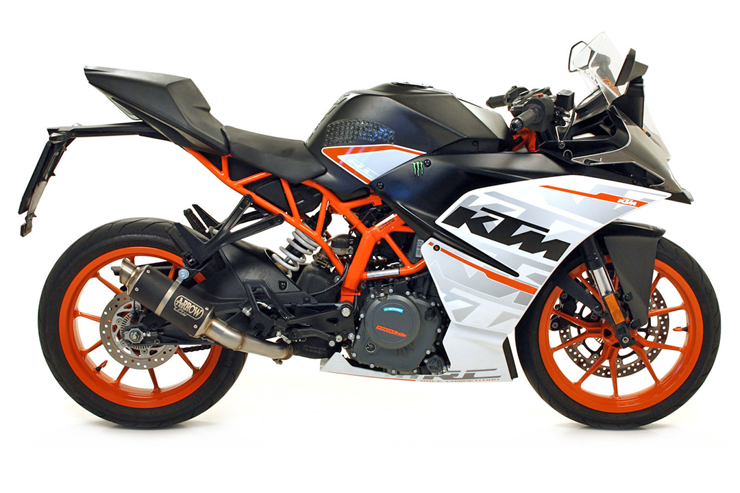 Escape ARROW DARK GP2 para KTM 125/390 Duke 2017- de acero inoxidable