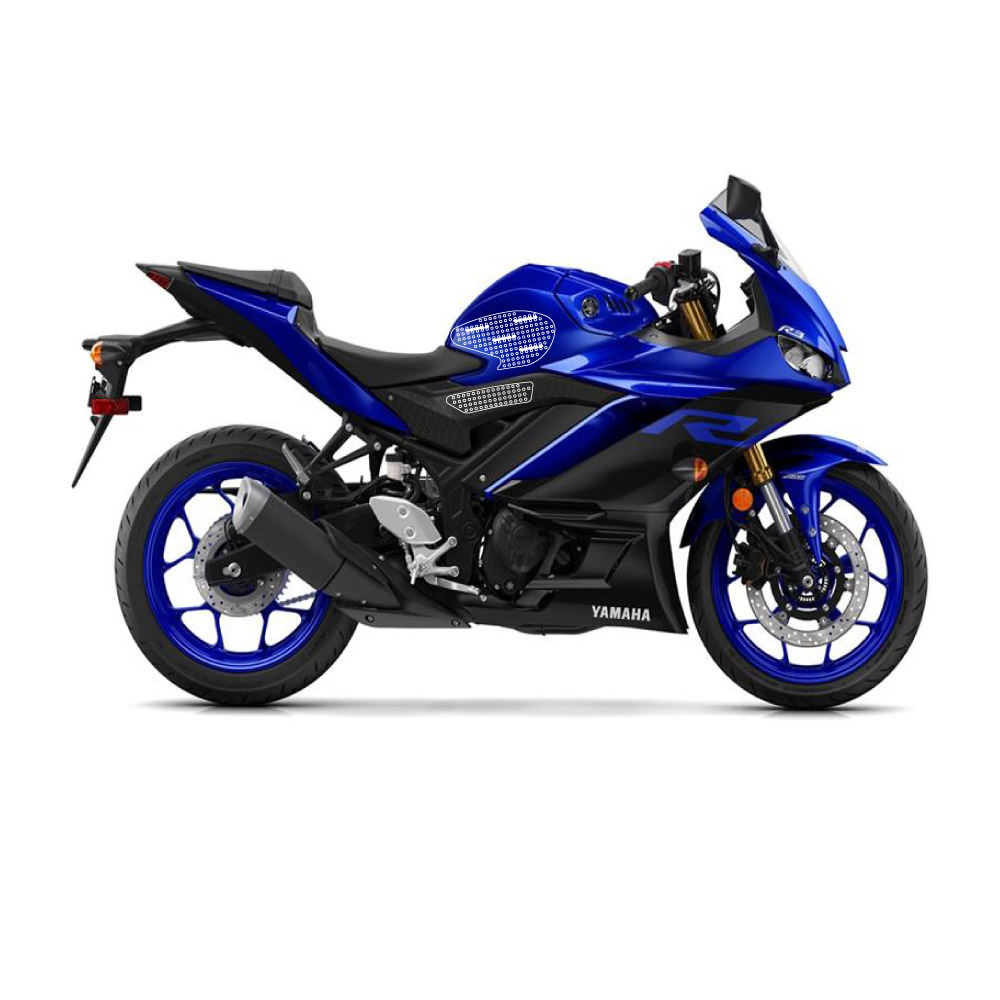 Stompgrip transparente, Volcano, para Yamaha YZF-R3, 2019-2025