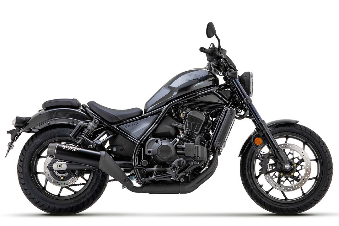 ARROW Escape REBEL DARK Slip-On con tapa de carbono para Honda CMX 1100 Rebel año de modelo 2021-