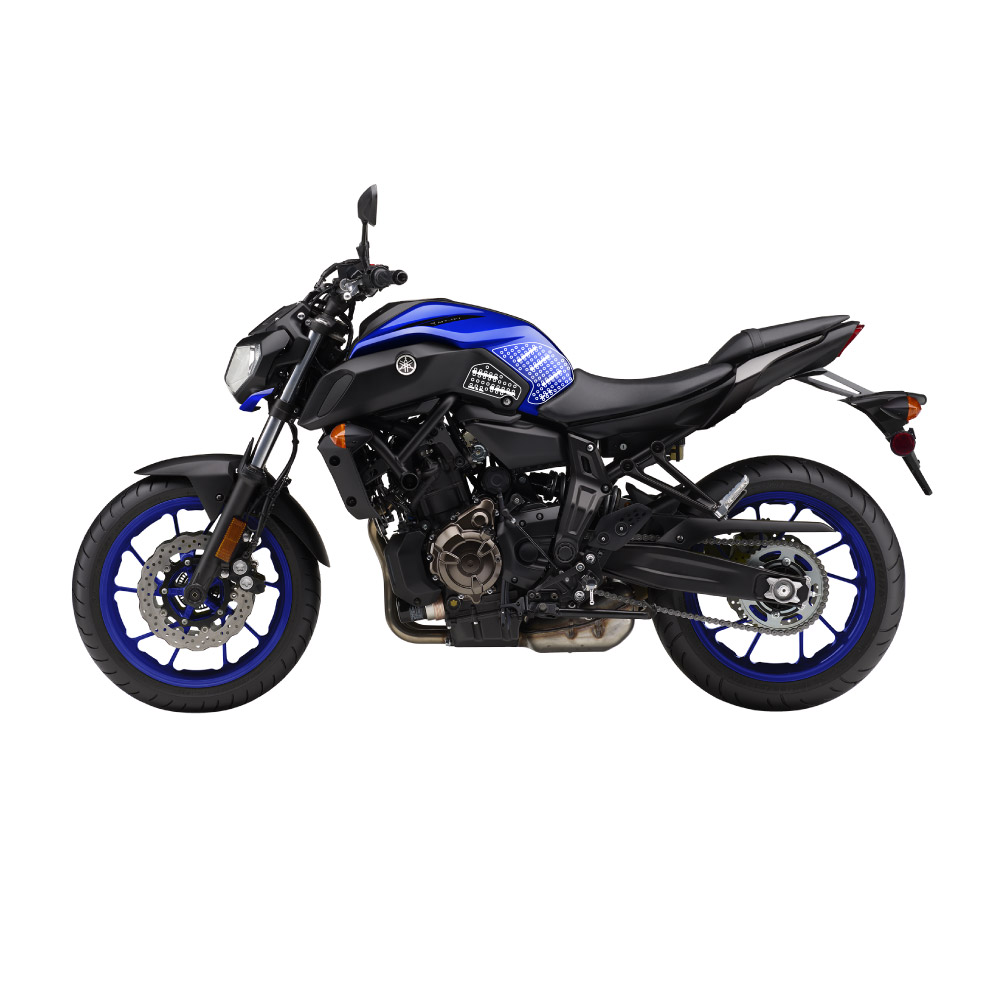 Stompgrip negro, Volcano, para Yamaha MT07, 2018-2021