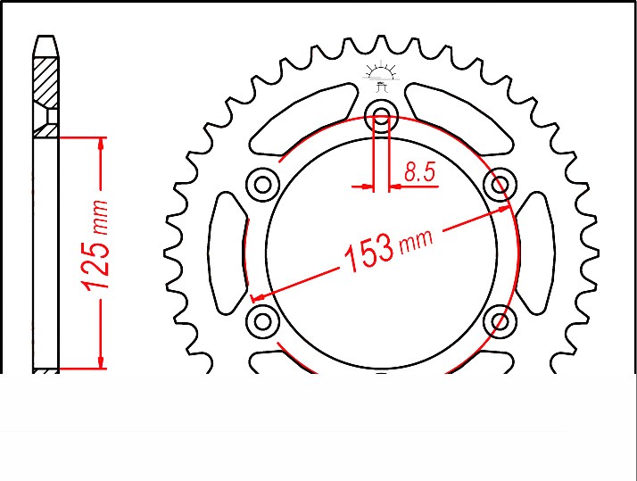 Kit de cadena DID con 520ZVM-X cadena, color estándar, para Voge 300 Rally, año del modelo 2022-