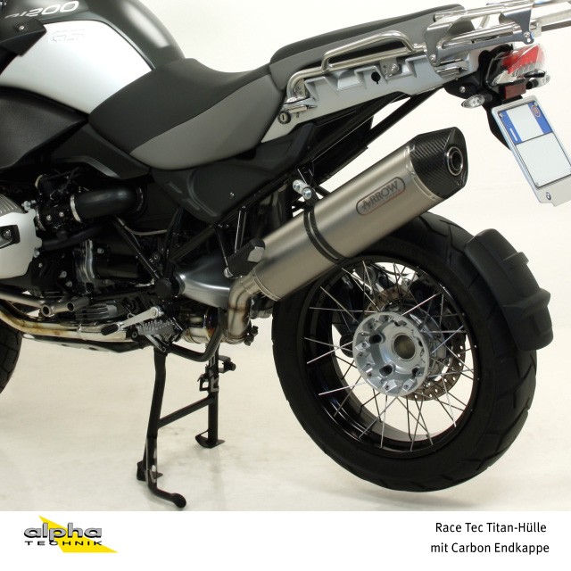 ARROW Escape RACE TECH para BMW R1200GS / Adventure 2004-12 de Titanio