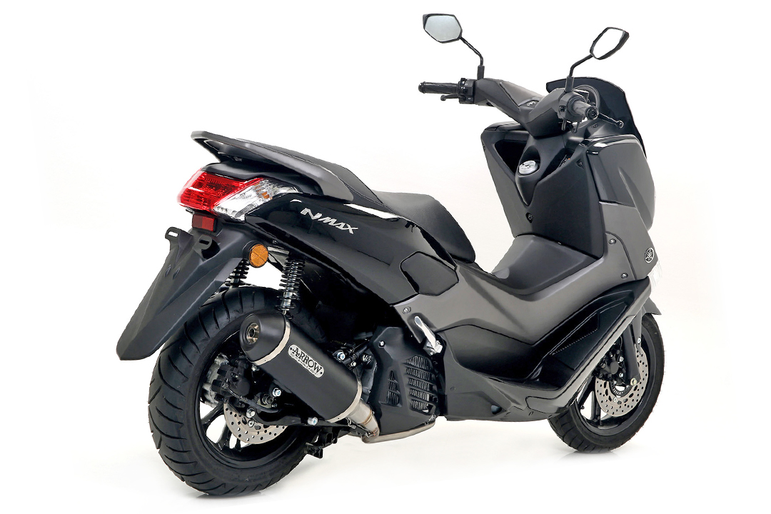 Escape ARROW DARK URBAN para Yamaha N-Max 155 2017-, aluminio negro (Solo con colector ARROW)