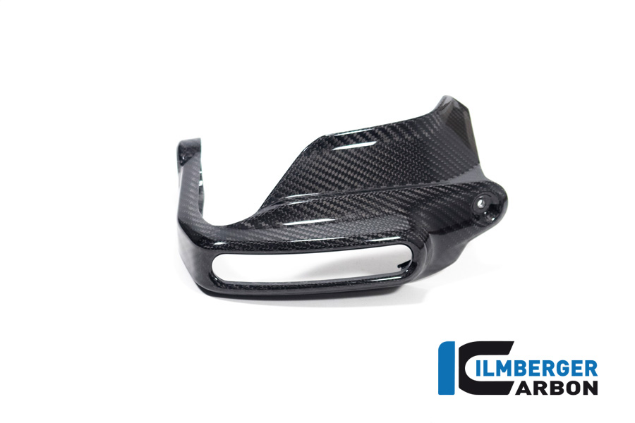 Protector de mano grande de carbono Ilmberger con soporte para luz de intermitente lado derecho, brillante, BMW R1300GS 2023-