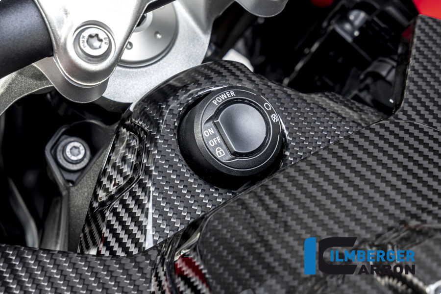 Tapa de carbono Ilmberger para el bombín de encendido, brillante, BMW S1000XR 2020- M1000XR 2024-