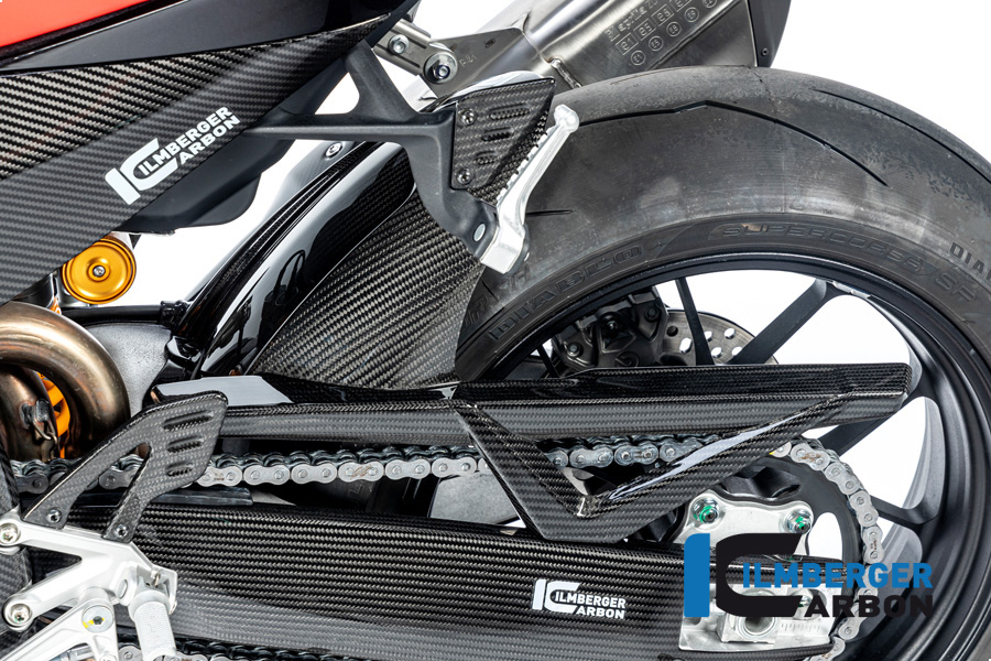 Guardabarros de carbono Ilmberger trasero brillo para Aprilia RSV4 / Tuono V4 2021-