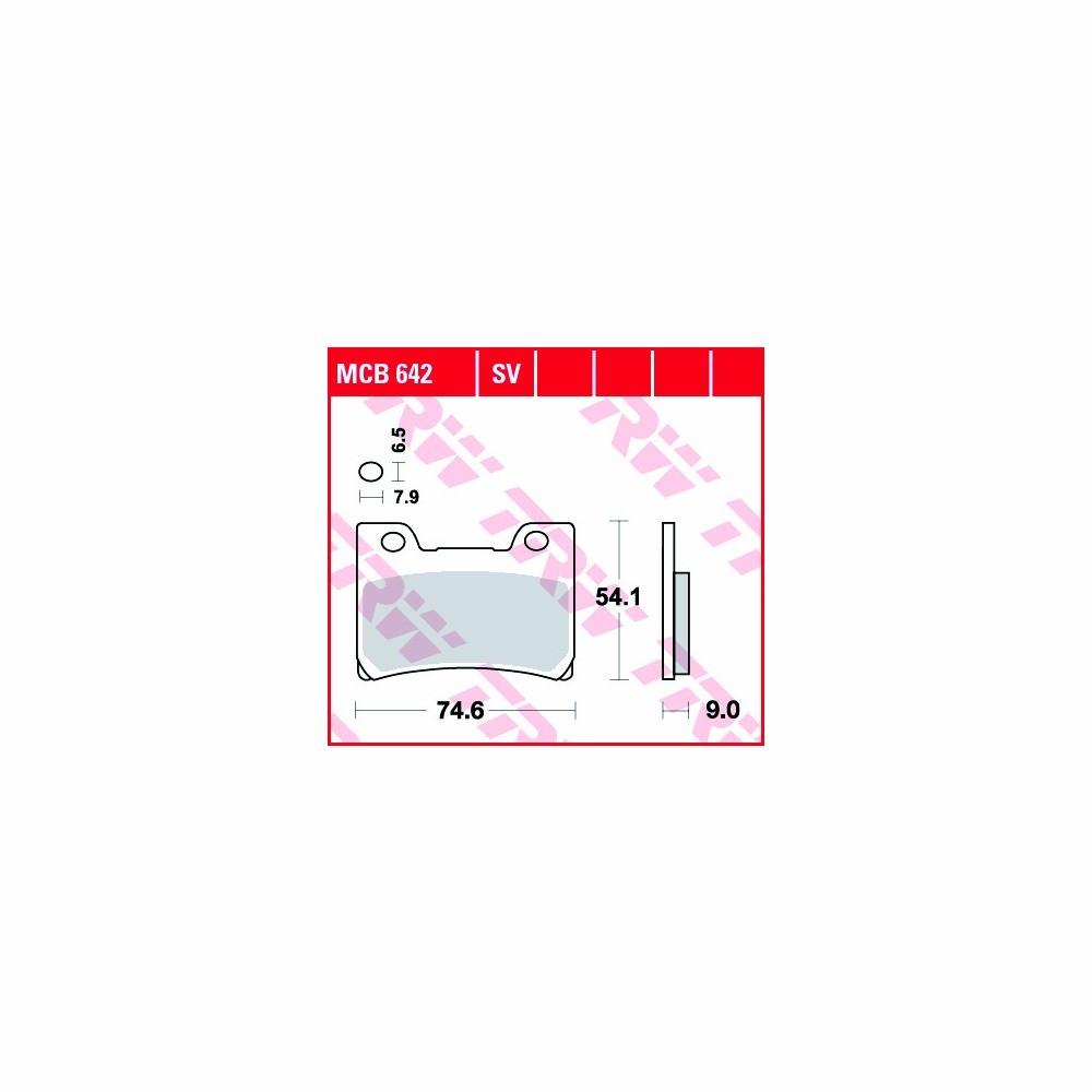 TRW pastillas del frenosatz Allround MCB642 anterior, delanteroe