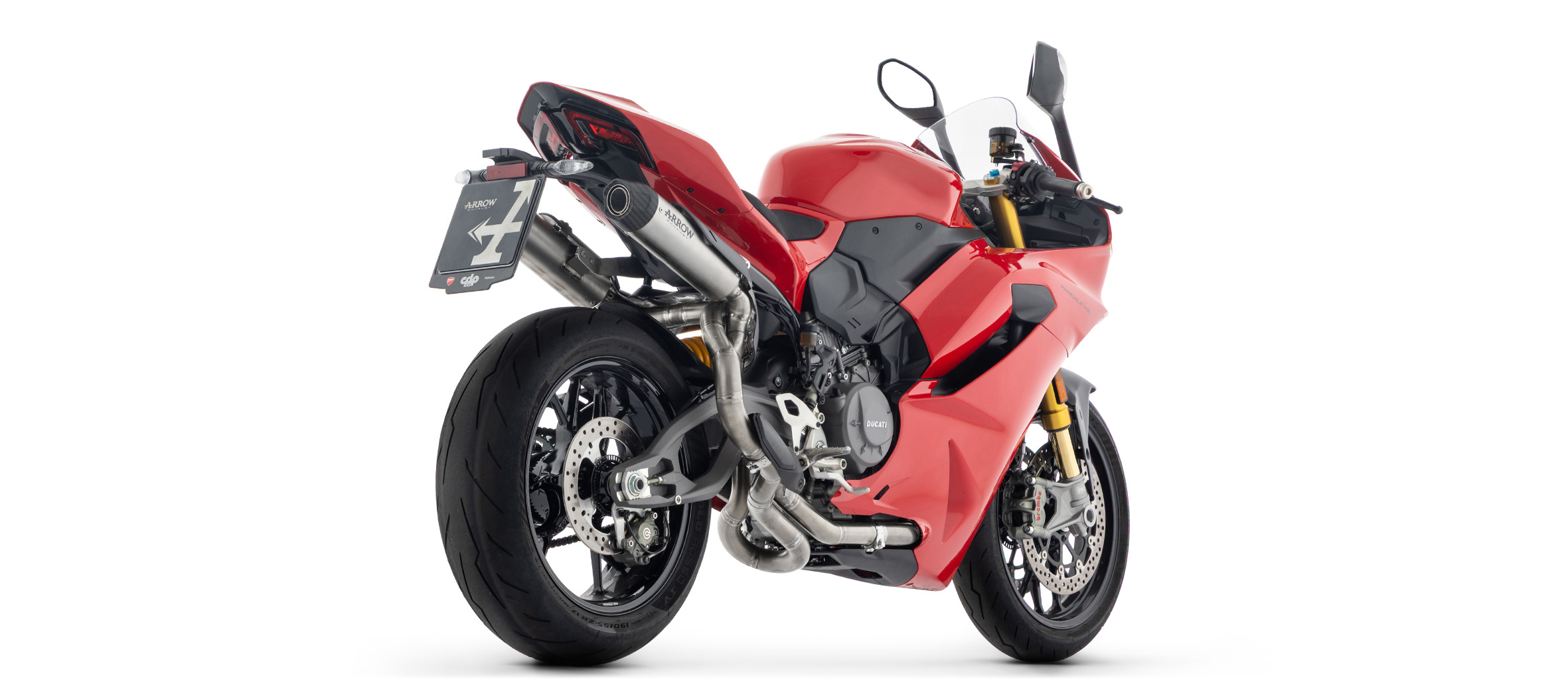 ARROW Escape ROUND-SIL Titanio para Ducati Panigale V2, V2S, 2025-