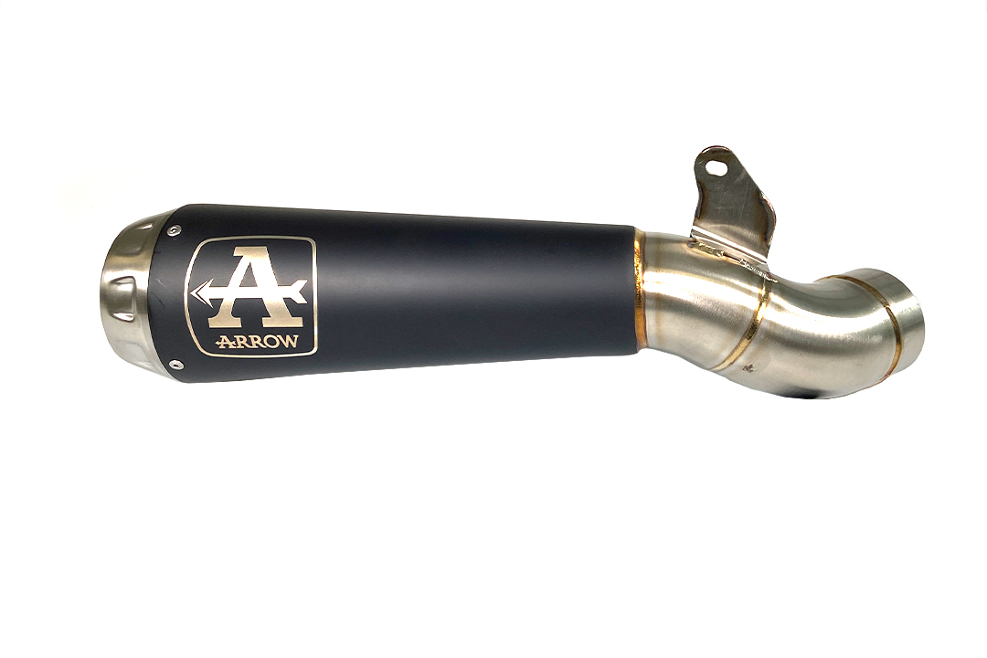 ARROW Escape DARK PRO-RACE para Ducati Scrambler 800 2017-, acero inoxidable negro