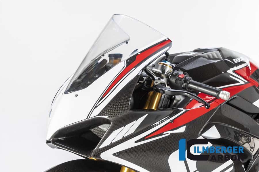 Pieza de carenado de carbono Ilmberger Racing, brillante, Ducati Panigale V4 2018-2019