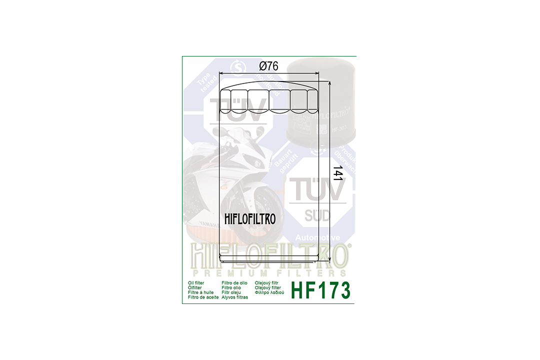 HIFLO filtro de aceite HF173 para diversos modelos Harley Davidson