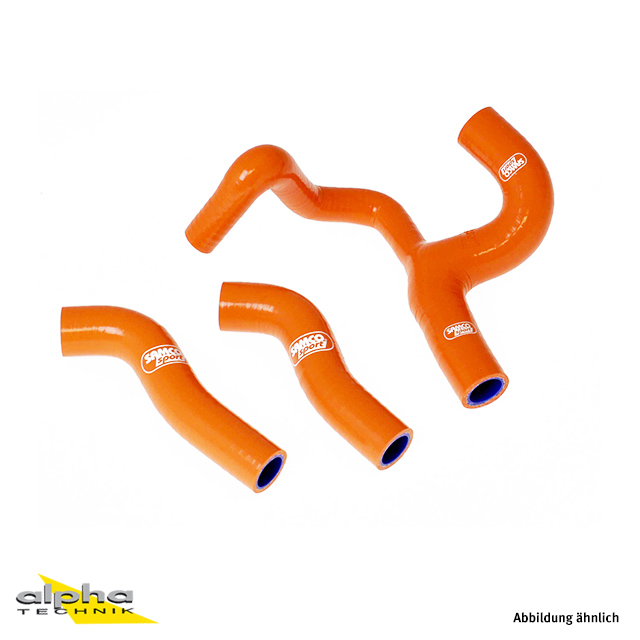 Kit de mangueras de silicona SAMCO SPORT termostato Bypass naranja para KTM EXCF250 XCFW250 año del modelo 2008-2011