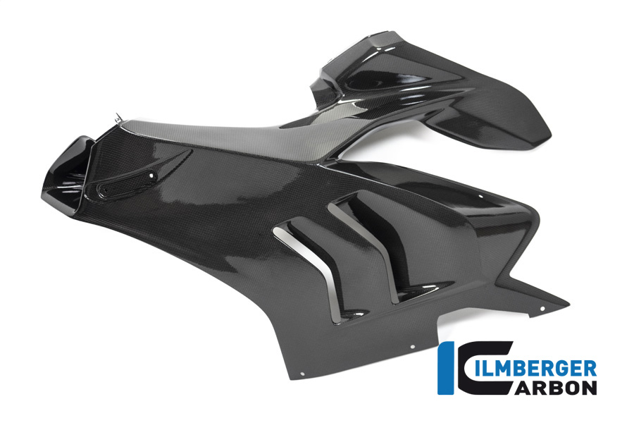 Ilmberger Carbon Panel lateral de carenado lado izquierdo Racing, brillante, Ducati Panigale V4, V4S, V4R 2019-