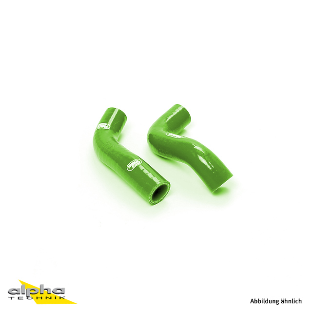 SAMCO SPORT Kit de mangueras de silicona verde para Kawasaki ER6f ER6n año del modelo 2005-2016