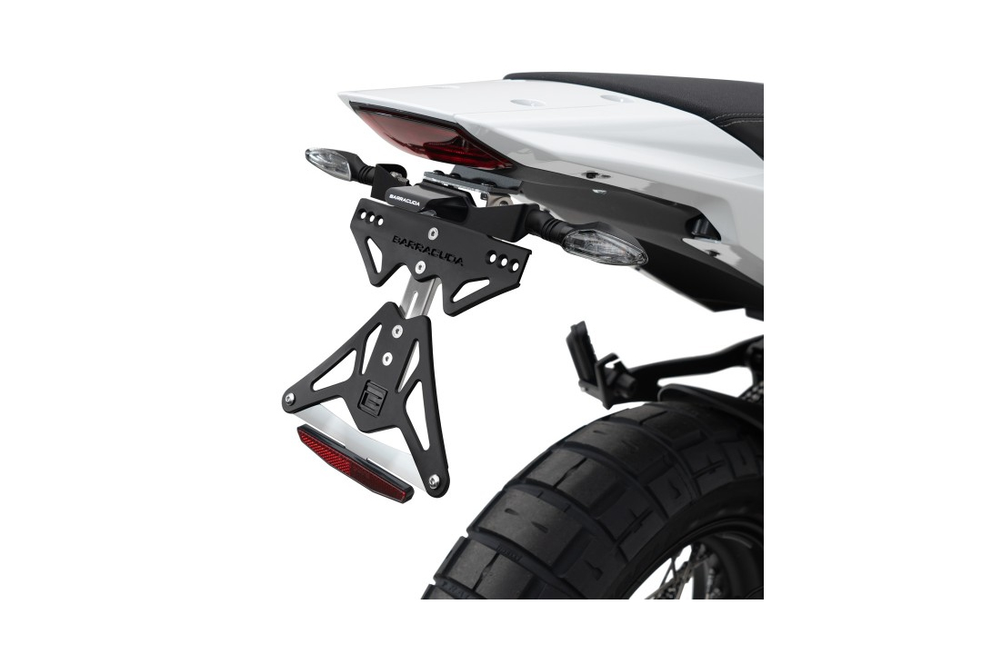 Soporte de matrícula Barracuda para Moto Morini X-Cape 2021- para uso con intermitentes originales