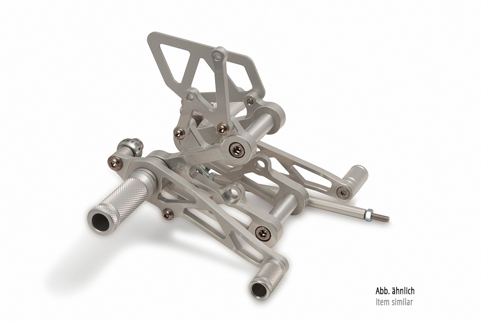 Sistema de reposapiés LSL para Kawasaki Z750/R, 2007- /Z1000, plateado