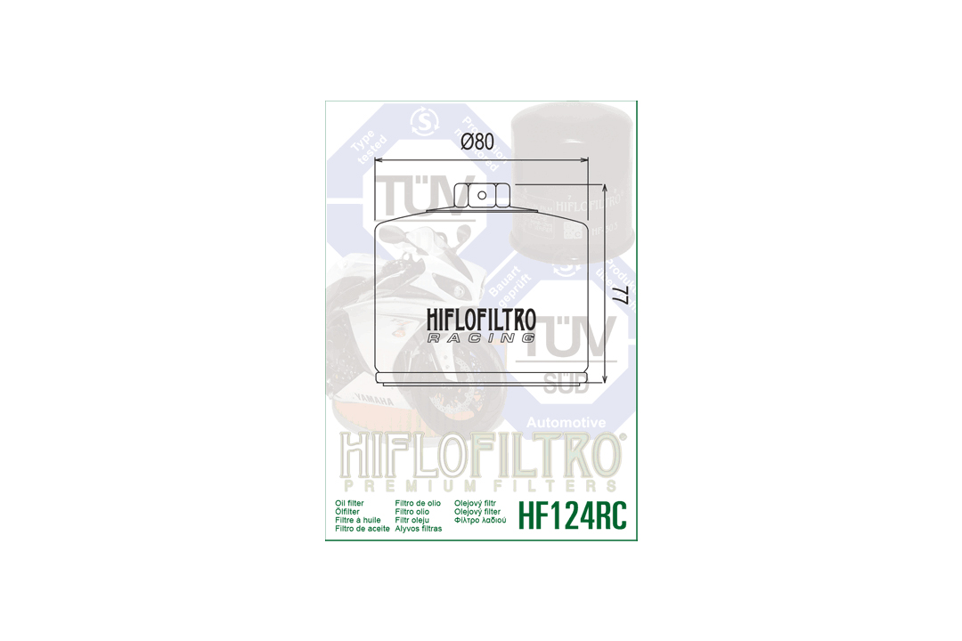 HIFLO filtro de aceite HF124RC para varios modelos Kawasaki H2