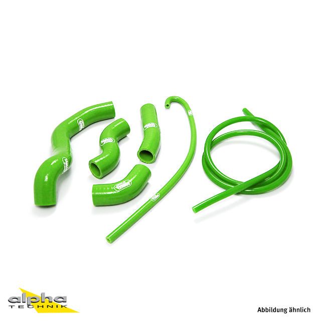 Kit de mangueras de silicona SAMCO SPORT de 6 piezas verde para Kawasaki Z800 año de modelo 2013-2016
