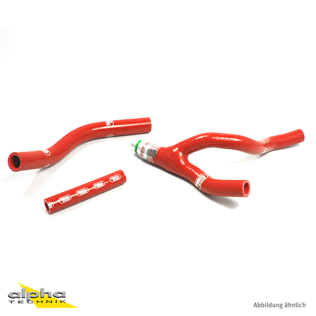 SAMCO SPORT Kit de Mangueras de Silicona con Pieza en Y - Diseño de Competición con Pieza de Aluminio Rojo para Yamaha YZ250F Año de Modelo 2014-2018