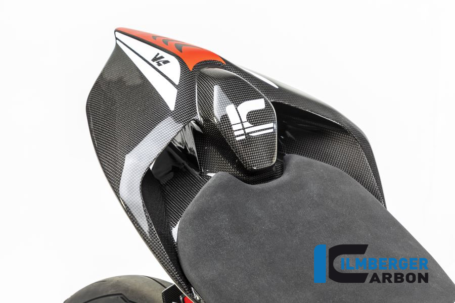 Carenado de asiento de carbono Ilmberger. Brillante, Ducati Panigale V4, V4S, V4R 2019-