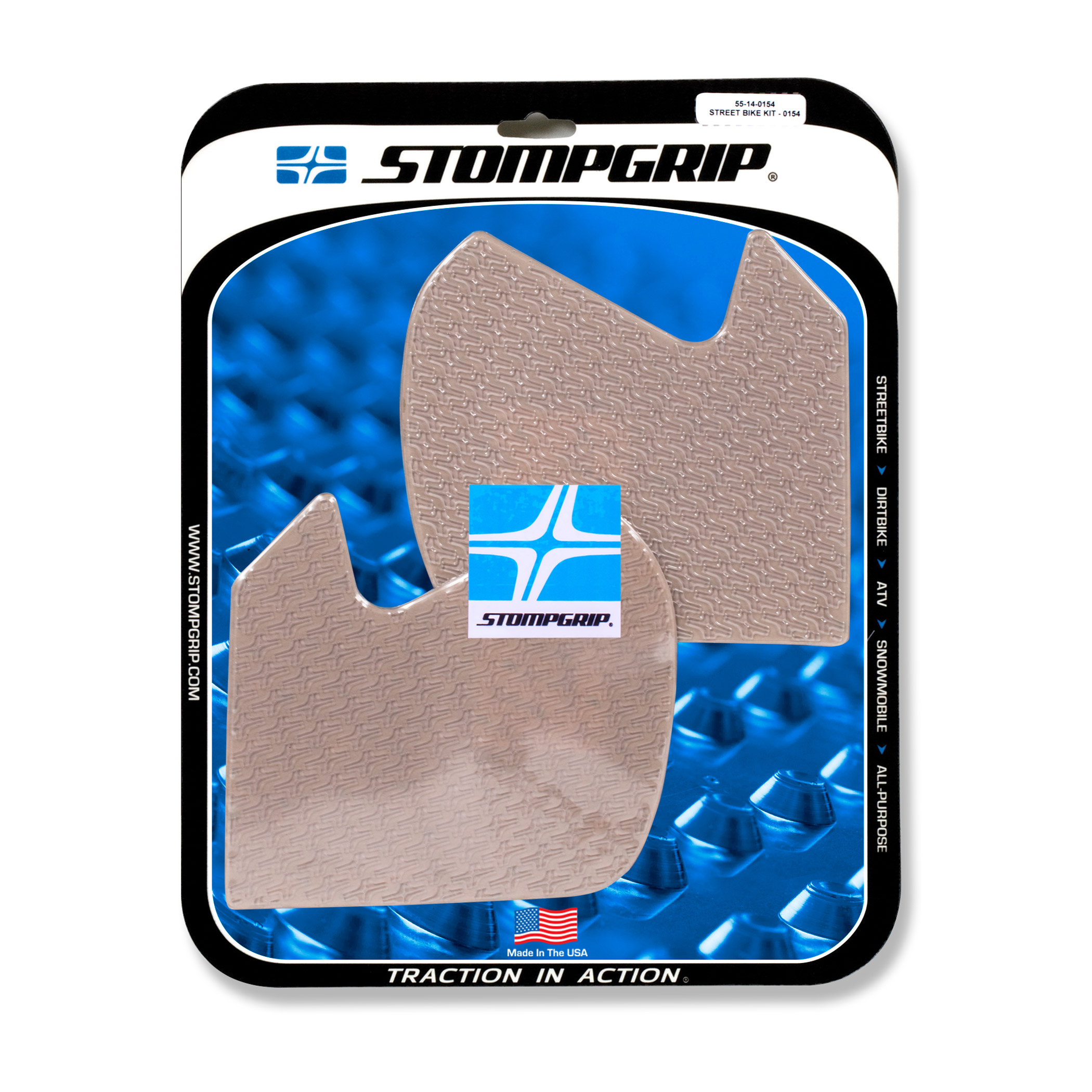 Almohadillas de tracción Stompgrip transparentes, para BMW G310R, 2016-2019