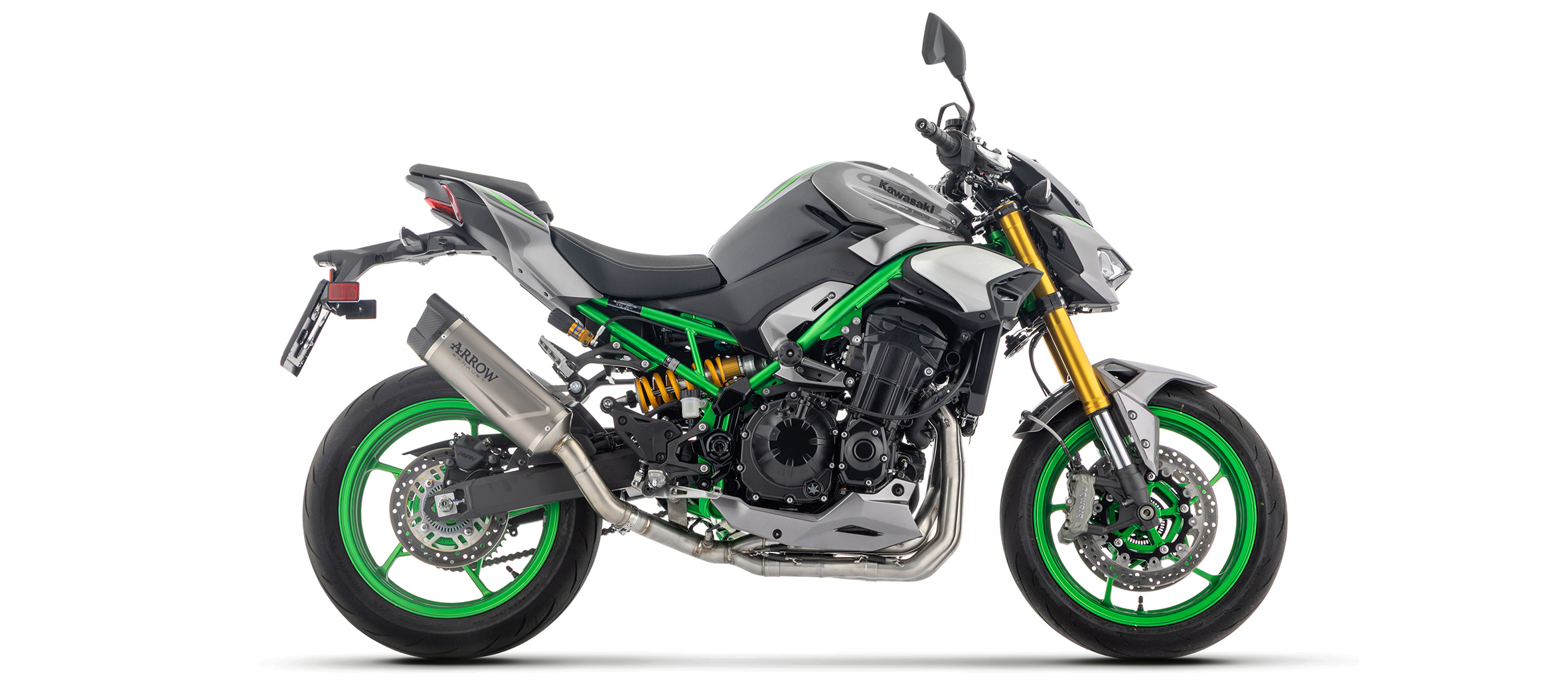 Escape ARROW INDY RACE EVO Titanio para Kawasaki Z900 Año del modelo 2025-