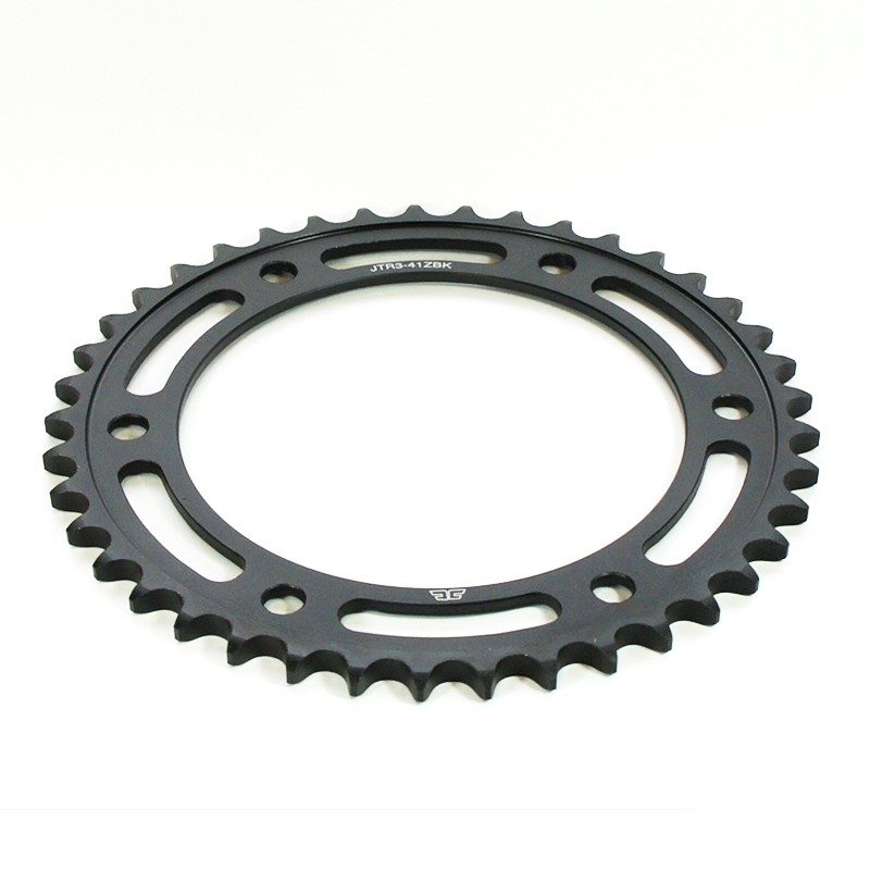 Piñón de acero corona, 41 dientes, paso 525, negro
