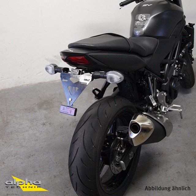 Soporte de matrícula alpha Technik Suzuki SV650, Tipo WCX0, WCX1, Año del modelo 2016-
