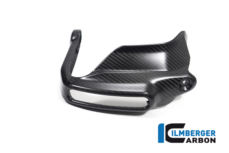 Protector de mano de carbono Ilmberger grande con alojamiento para luz de intermitente lado derecho, mate, BMW R1300GS 2023-
