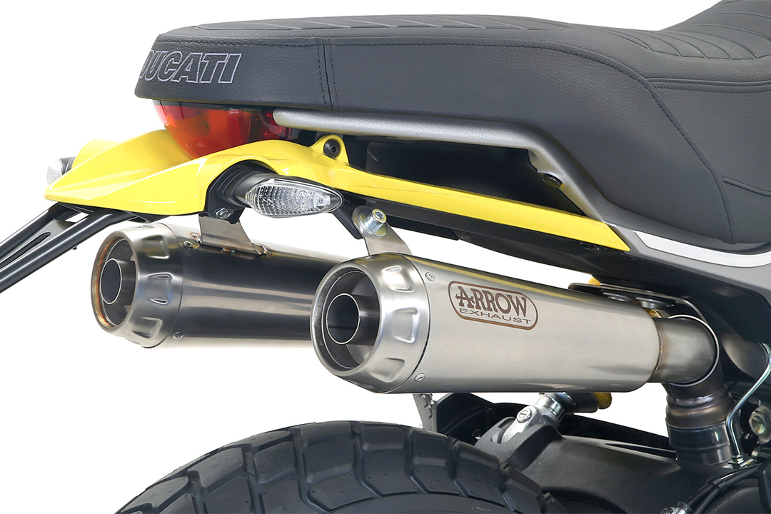 Par de silenciadores ARROW PRO-RACE de acero inoxidable para Ducati Scrambler 1100, año del modelo 2018-2020